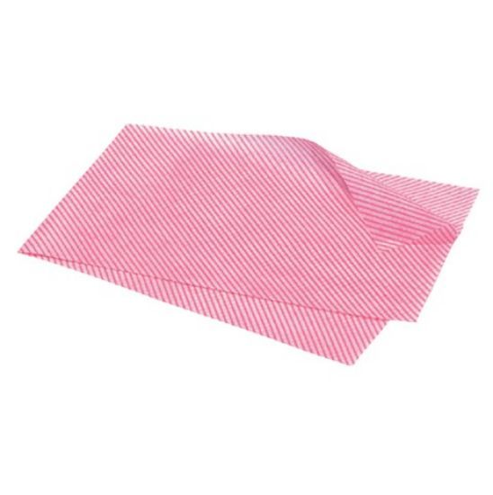 Jangro Lightweight Wipes 42x38cm Red (Pack Of 50)