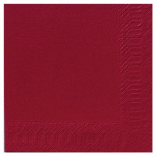Pack Of 125 Duni Tissue Dinner Napkin 40cm 3ply Bordeaux *p