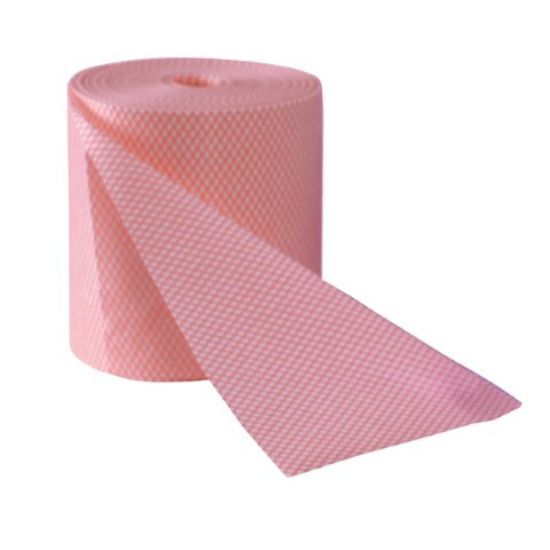 Jangro Lightweight Cloth Roll Red 350 Sheet Rolls (2)