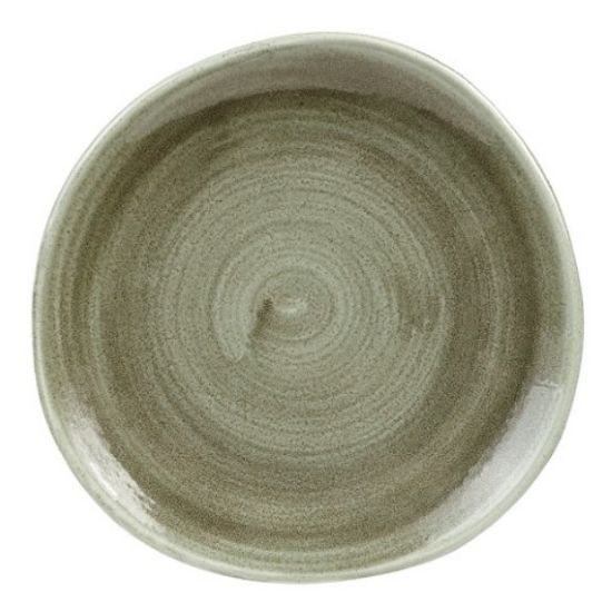 STONECAST ROUND PLATE 8.25" PATINA BURNISHED GREEN (12)