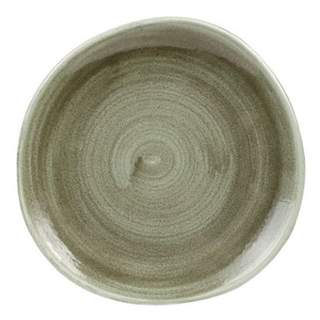 STONECAST ROUND PLATE 8.25" PATINA BURNISHED GREEN (12)