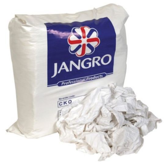 Jangro Wipers/Rags Swp Label 10kg Best Sheeting Wiper. Low Lint