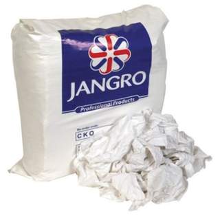 Jangro Wipers/Rags Swp Label 10kg Best Sheeting Wiper. Low Lint