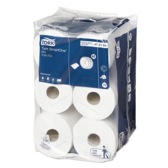 Smart One Mini Jumbo Roll 620 Sheets 111mtr White 2 Ply T9 (Case of 12)
