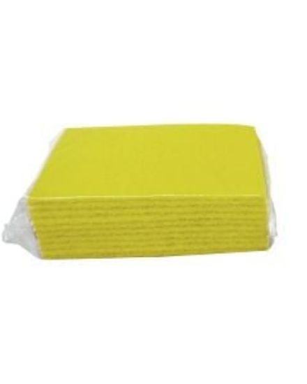 Jangro Contract Scourer Yellow 22 X 15cm (Pack Of 10)