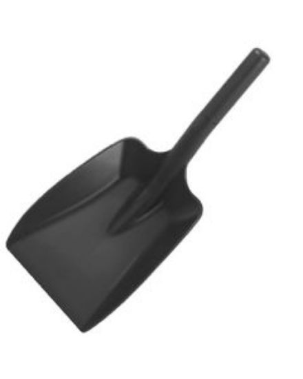 Jangro Hygiene Hand Shovel With Soft Grip Black