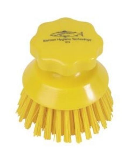 HYGIENE ROUND HAND SCRUBBING BRUSH YELLOW