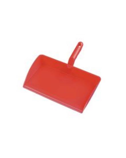 Open Plastic Dustpan 300mm Red