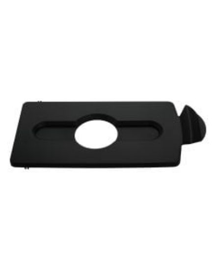Rubbermaid Slim Jim Recycling Centre - Bottle Cans Lid - Black