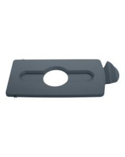 Rubbermaid Slim Jim Recycling Centre - Bottle Cans Lid - Grey