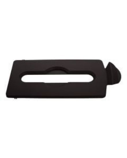 Rubbermaid Slim Jim Recycling Centre Paper Slot Lid - Brown