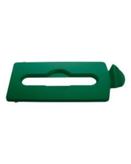 Rubbermaid Slim Jim Recycling Centre Paper Slot Lid - Green