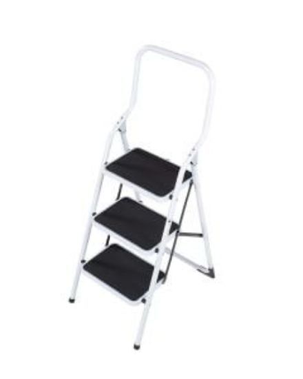 STEEL SAFETY STEP LADDER 3 TREAD