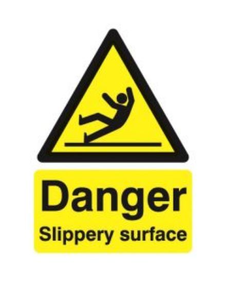 DANGER SLIPPERY SURFACE 210X148 S/A