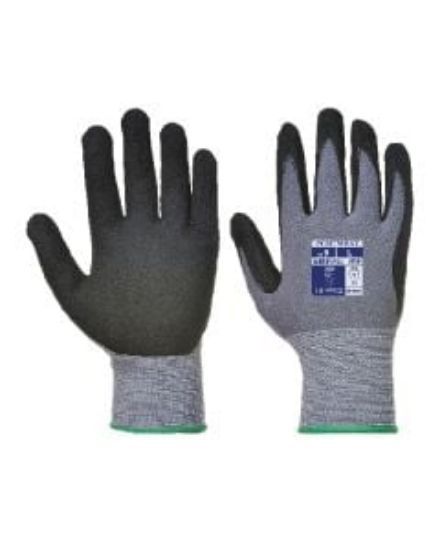 DERMIFLEX GLOVE PU/NITRILE FOAM BLACK SIZE 7/S