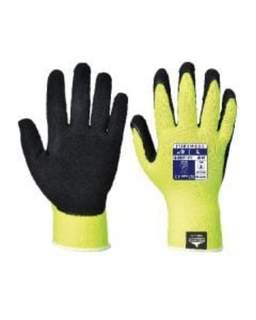 HI VIS GRIP GLOVE YELLOW/BLACK SIZE 7/S