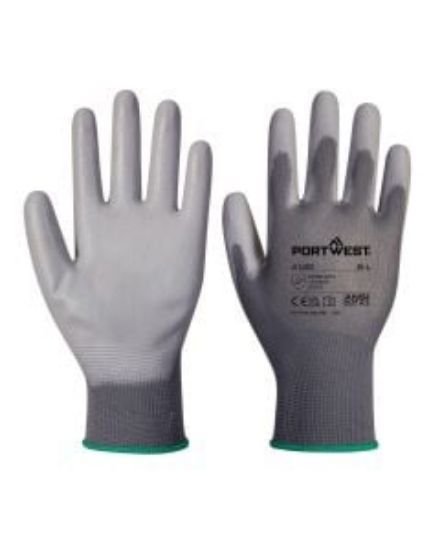 Pu Palm Glove Grey Size 9/L
