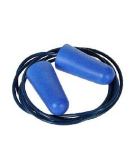 SOFT FOAM EAR PLUGS ON CORD BLUE (200)
