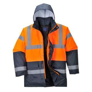 HI-VIS COAT ORANGE/NAVY SIZE 5XL