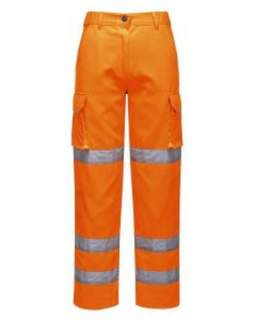 LADIES HI VIS TROUSER ORANGE SIZE 2XL