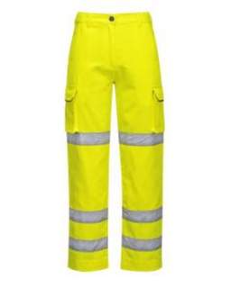 LADIES HI VIS TROUSER YELLOW SIZE L