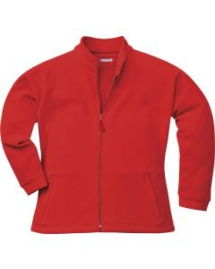ARAN LADIES FLEECE RED SIZE M
