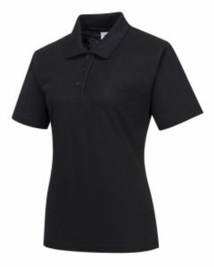 Ladies Naples Polo Shirt Black Size L