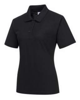 Ladies Naples Polo Shirt Black Size S