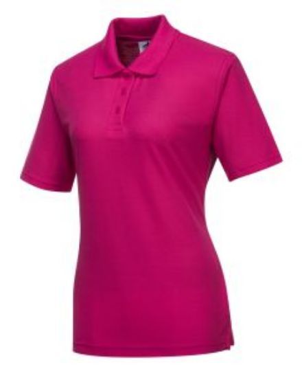 LADIES NAPLES POLO SHIRT PINK SIZE 2XL