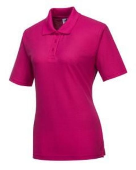 LADIES NAPLES POLO SHIRT PINK SIZE M