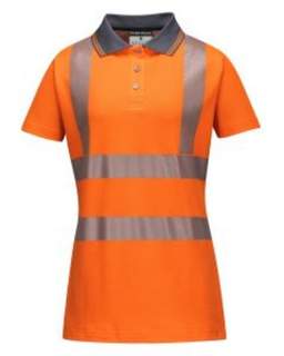 Ladies Pro Polo Shirt Orange Size S