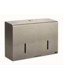 Micro Mini 6" Twin Toilet Roll Dispenser Stainless Steel