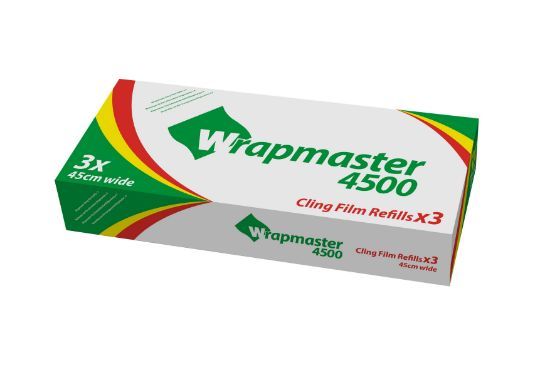 Wrapmaster 4500 Refill18"/300mm Cling Film (Pack of 3)