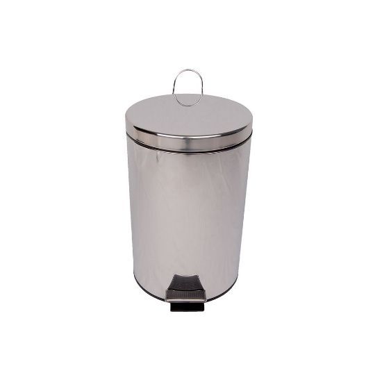 Steel Pedal Bin 12 Ltr Silver