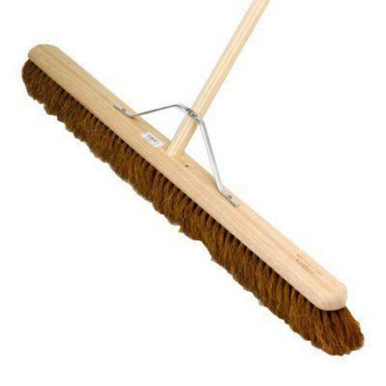 Complete Natural Industrial Coco Soft Broom (Handle Included) 36"