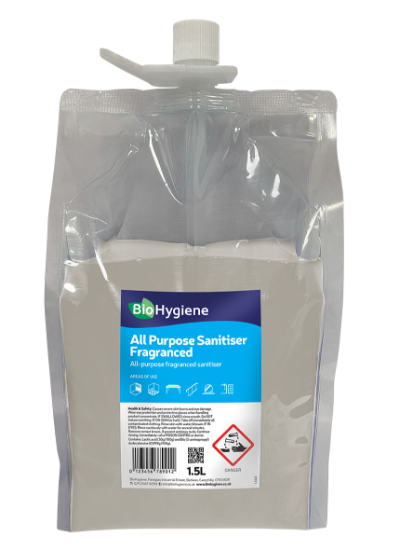 Bio Hygiene Dosing Pouch For All Purpose Sanitiser Fragranced 1.5ltr  (Case of 2)
