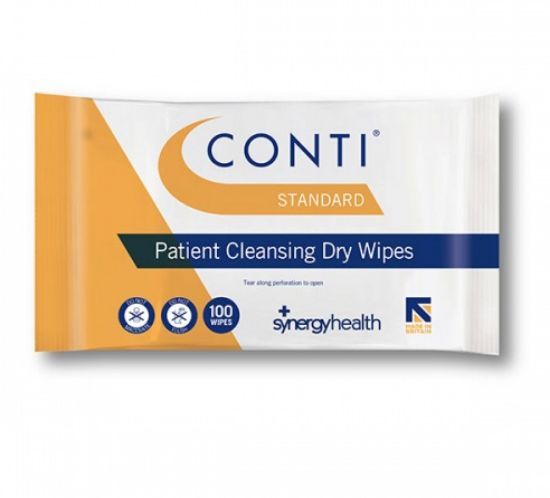 Conti Standard Regular Dry Patient Wipes 100 Pack. 18x26cm (100) *s