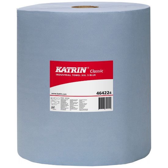 Katrin Classic Industrial Wiper XXL Embossed 500 Sheet Blue 3 Ply Mixed Pulp (2)