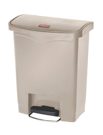 Rubbermaid Slim Step On Resin Front Pedal 30l - Beige
