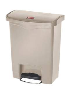 Rubbermaid Slim Step On Resin Front Pedal 30l - Beige
