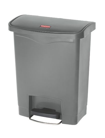 Rubbermaid Slim Step On Resin Front Pedal 30l Grey