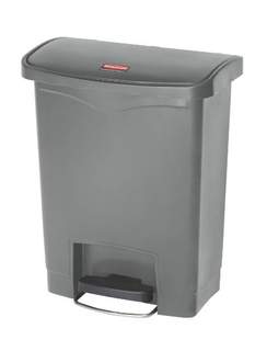 Rubbermaid Slim Step On Resin Front Pedal 30l Grey