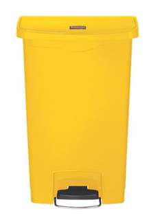 Rubbermaid Slim Step On Resin Front Pedal 50l - Yellow
