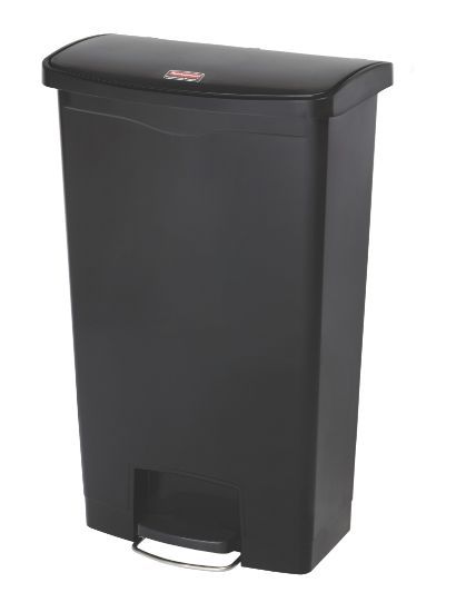 Rubbermaid Slim Step On Resin Front Pedal 68l - Black
