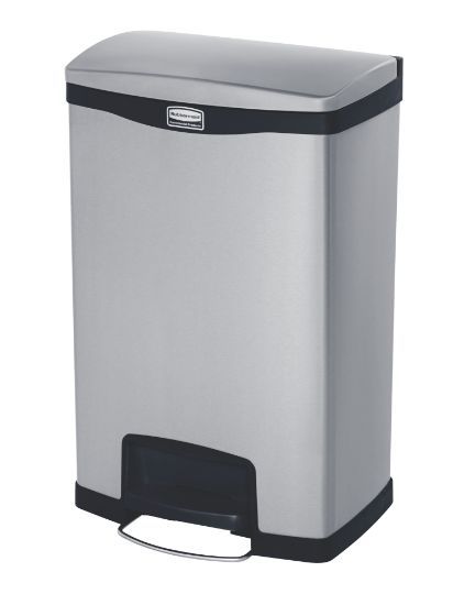 Rubbermaid Slim Step On Stainless Steel Front Pedal 50l Liner Included