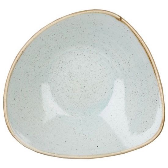 Churchill Stonecast Triangular Bowl 9oz 15.3cm 6" Duck Egg (Case Of 12)