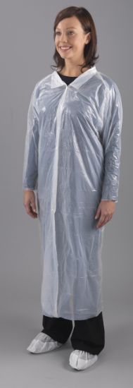 Visitors Coat White Polythene Medium (240)