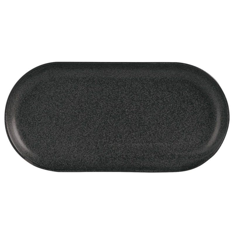 Seasons Graphite Narrow Oval Plate 32x20cm (Case Of 6)