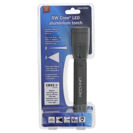 5w Led Cree Aluminium Torch (3 X C Batteries Not Included)