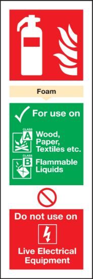 Foam Extinguisher Sign 300x100 S/A
